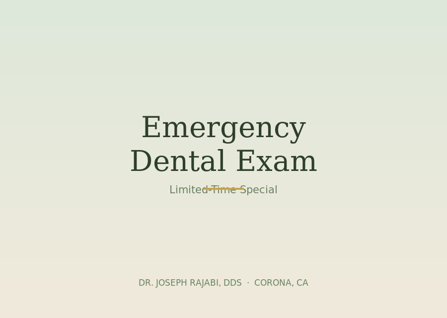 Emergency Dental Exam special